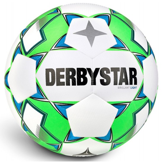 Training Bal Derbystar Brillant Light TT/DB Wit/Groen/Blauw - Maat 4