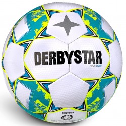 Training Bal Derbystar Apus Light Wit/Geel/Blauw - Maat 5