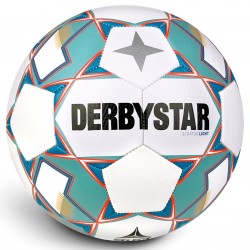 Training Bal Derbystar Stratos Light Wit/Blauw/Oranje - Maat 4